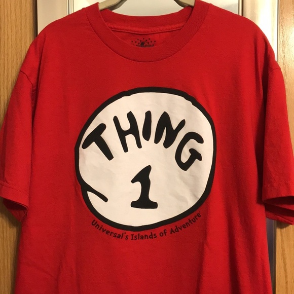 Universal Studios red Thing 1 short sleeve tee shirt size Large - Picture 3 of 7